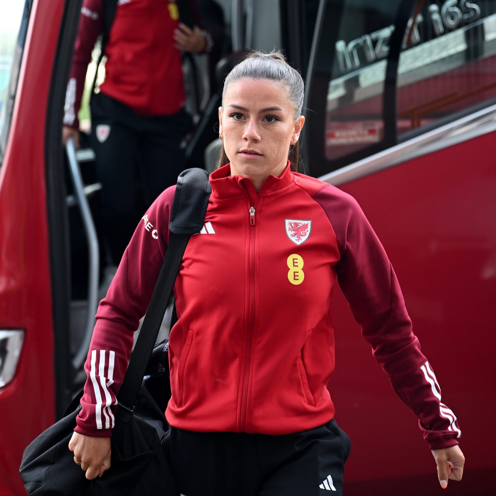 LLANELLI, WALES - 16 JULY 2024: Wales' Ffion Morgan during the UEFA Womens Euro 2025 qualifier League B match between Wales Women and Kosovo Women at Parc y Scarlets in Llanelli on the 16th July 2024. (Pic by Ashley Crowden/FAW)